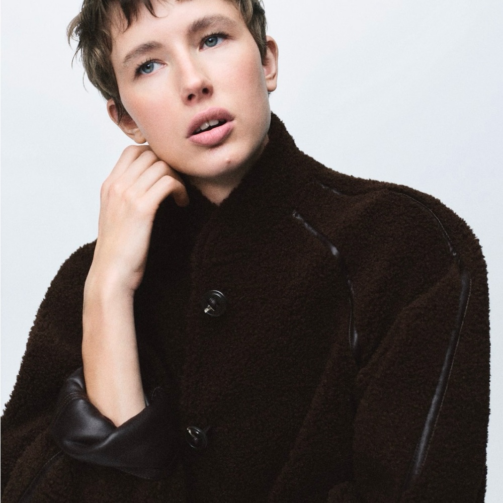 Mango Reversible Shearling Jacket NWT - image 6